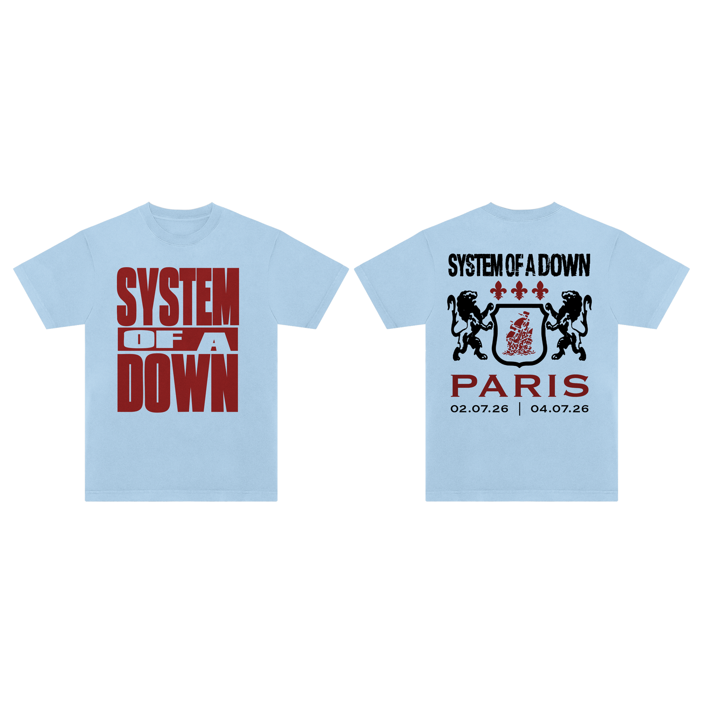 SOAD Paris Event T-Shirt Light Blue