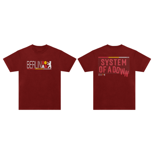 SOAD Berlin Event T-Shirt Maroon