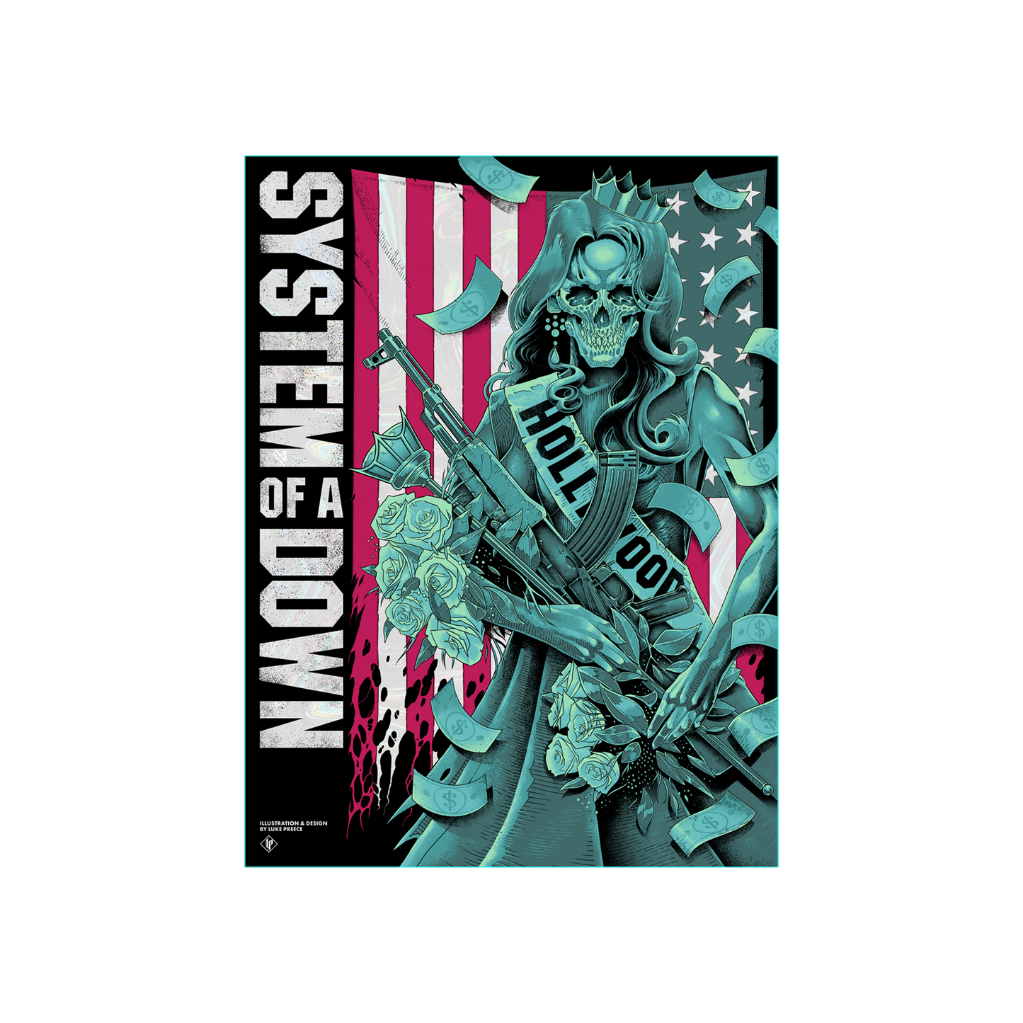 SOAD Beauty Queen Blue Poster - Metallic/Unsigned