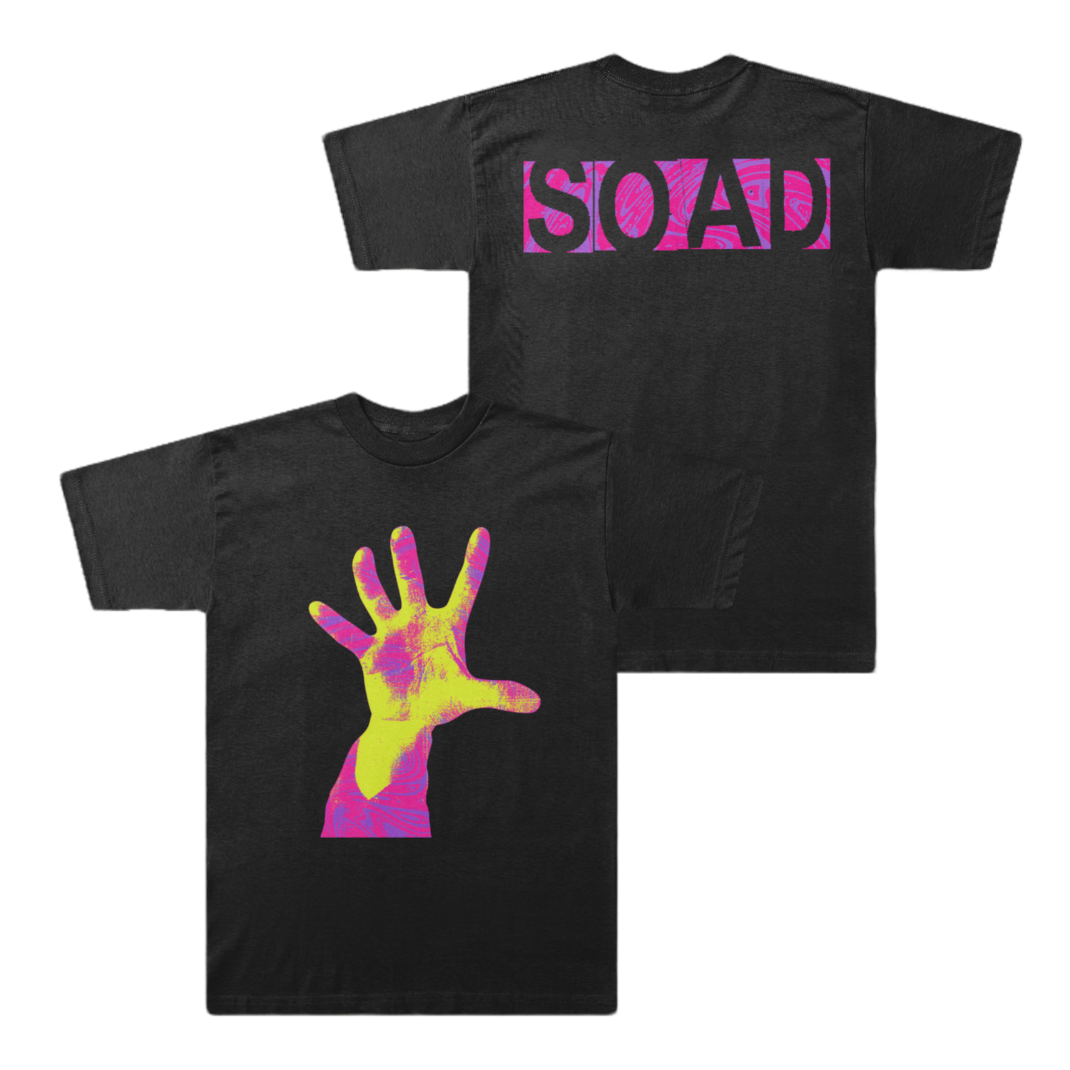 Self-Titled Neon Hand T-Shirt – System of a Down